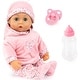 preview thumbnail 1 of 3, Bayer Design: First Words Baby - Pink Hearts Hoodie Outfit, 15", Kids 18mo+
