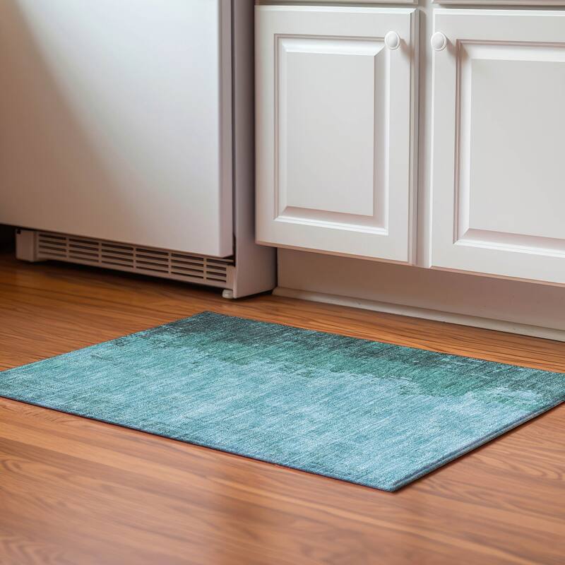 Premium Washable Super Soft Mayfield Rug - Teal - 1'8" x 2'6"