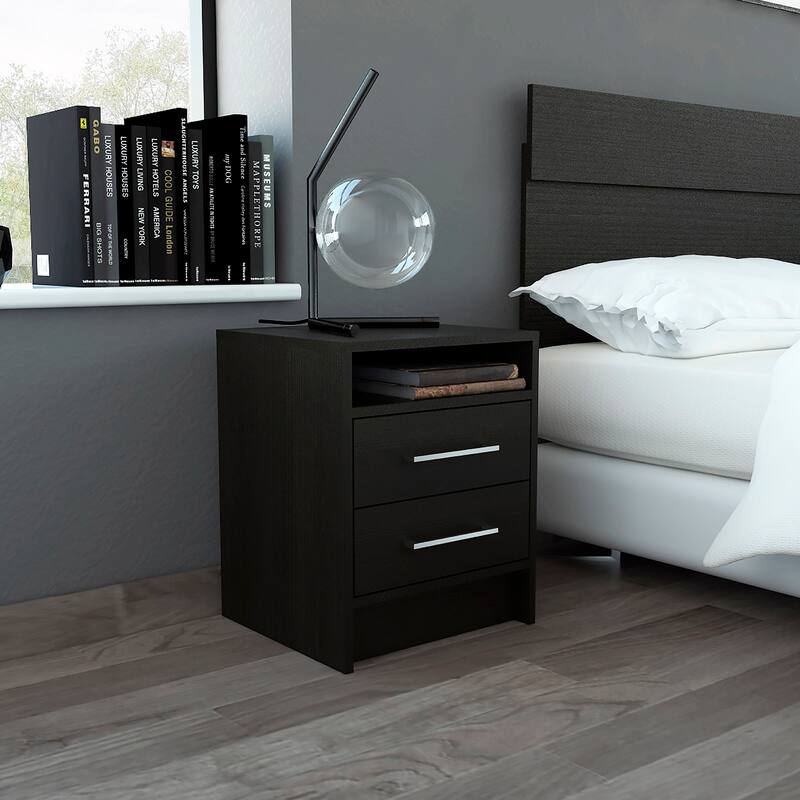 Rowley Nightstand with 2-Drawer and 1-Shelf