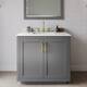 Option Dark Gray / Giotto Quartz Top / Brushed Gold