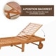 preview thumbnail 4 of 8, Outsunny Teak Outdoor Folding Chaise Lounge Chair