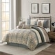 preview thumbnail 2 of 8, Nanshing Daffodil 7-Piece Medallion Print Comforter Set
