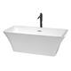 Option White / Polished Chrome Trim / Matte Black Faucet