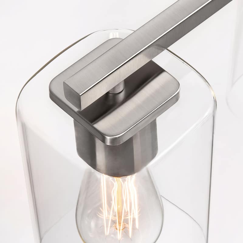 KAWOTI 3-light Modern Bathroom Vanity Lights with Glass Shades