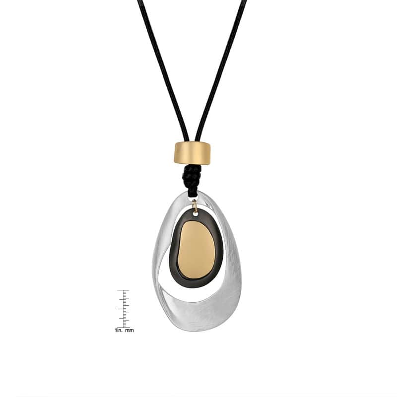 Victoria Townsend Gold Plated Large Oval Pendant Necklace