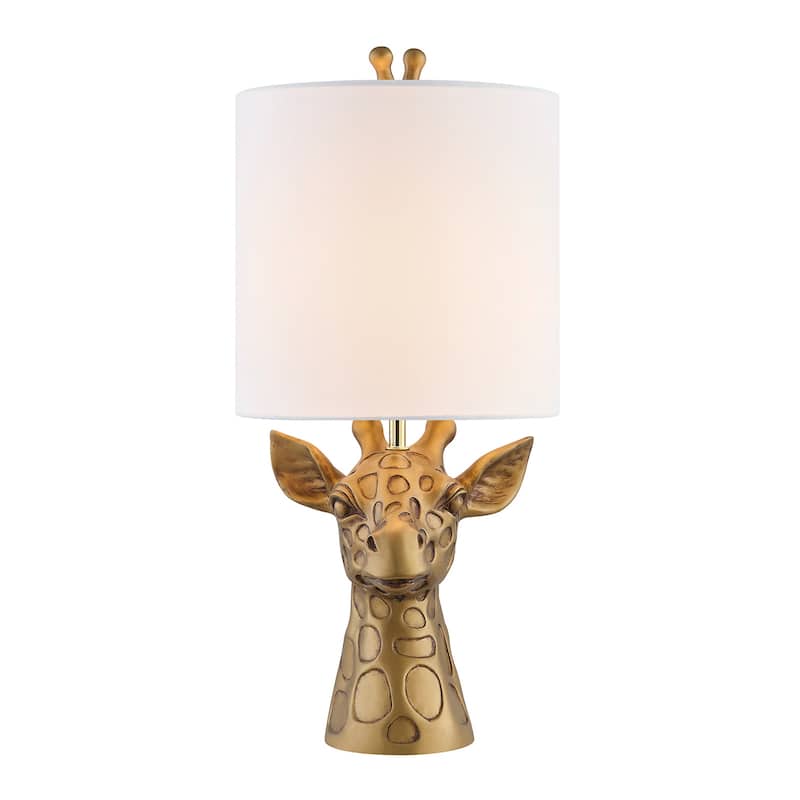 21.75" Gold Leaf Resin Giraffe Table Lamp - 10" x 10" x 21.75"