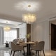 preview thumbnail 3 of 22, Crystal Tree Branch Chandelier Modern Round Ceiling Pendant Light