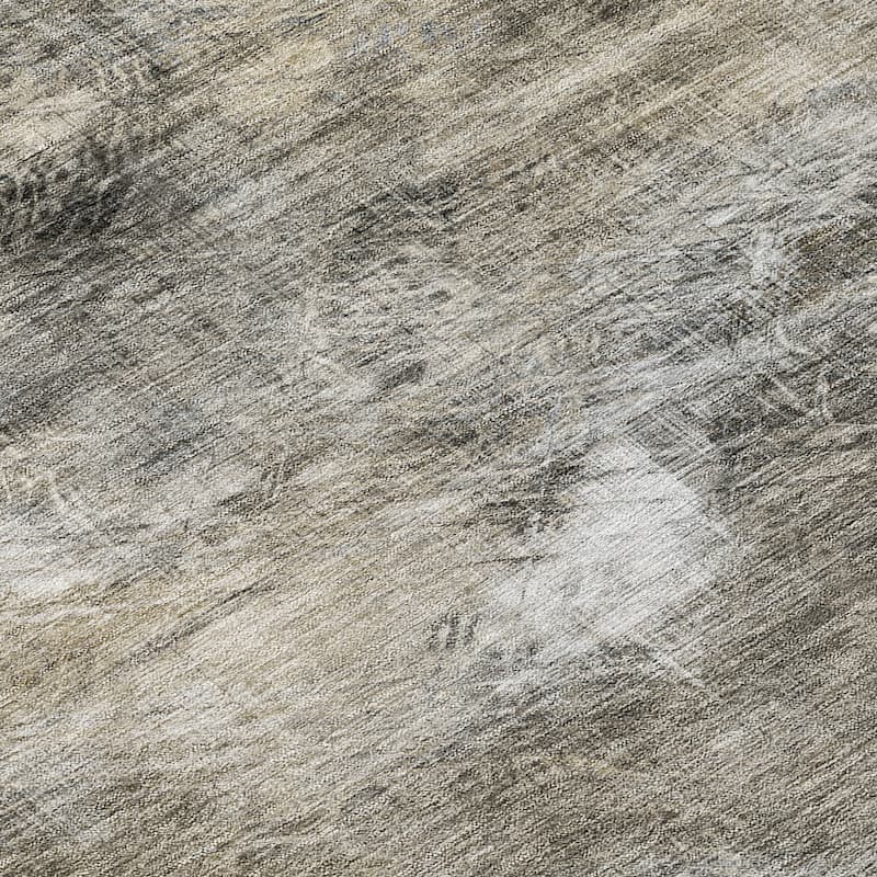Machine Washable Indoor/ Outdoor Chantille Abstract Imprints Rug
