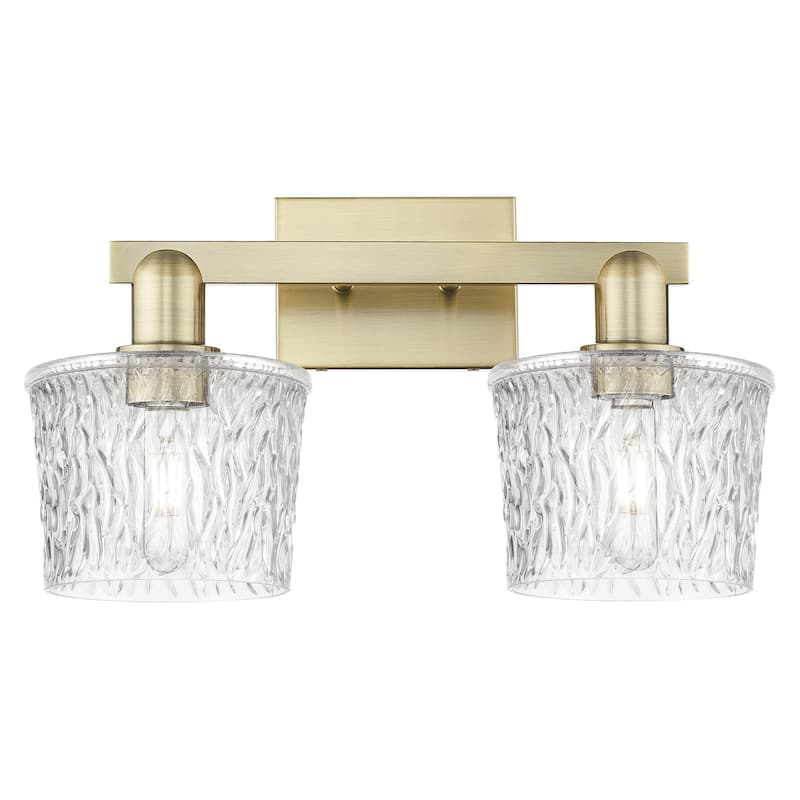 Innovations Lighting 716-2W-11-18 Niagara Vanity Niagara 2 Light 18" - Antique Brass / Clear