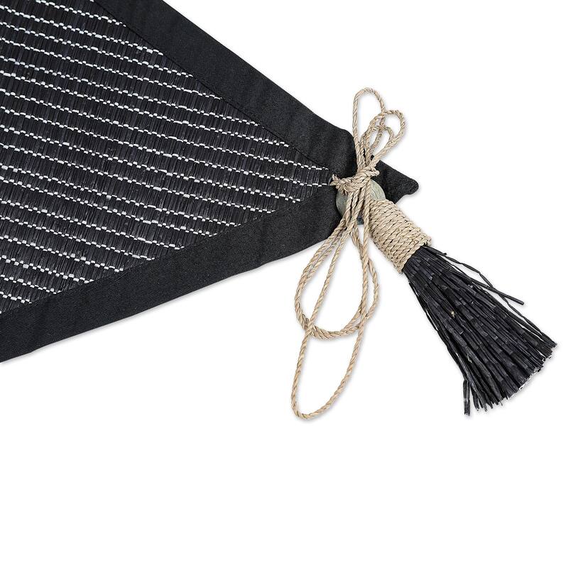 Novica Handmade Night Geometry Cotton Blend Table Runner