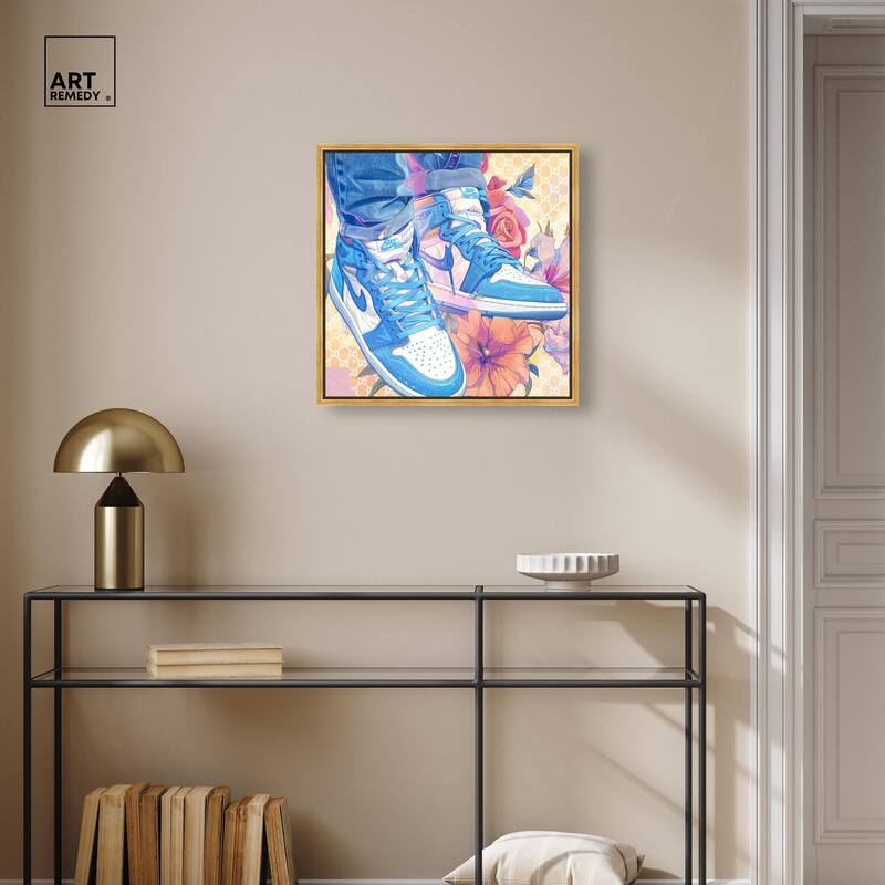 Sneakers in Bloom Canvas by Art Remedy