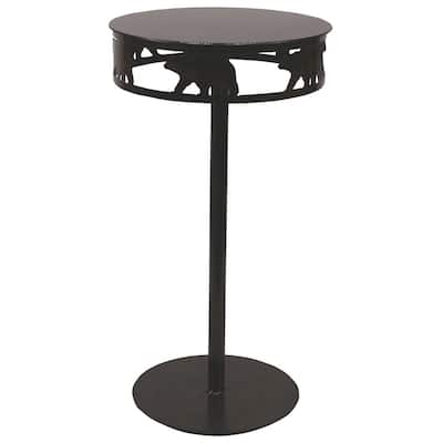 Rustic Round Drink Table with Band