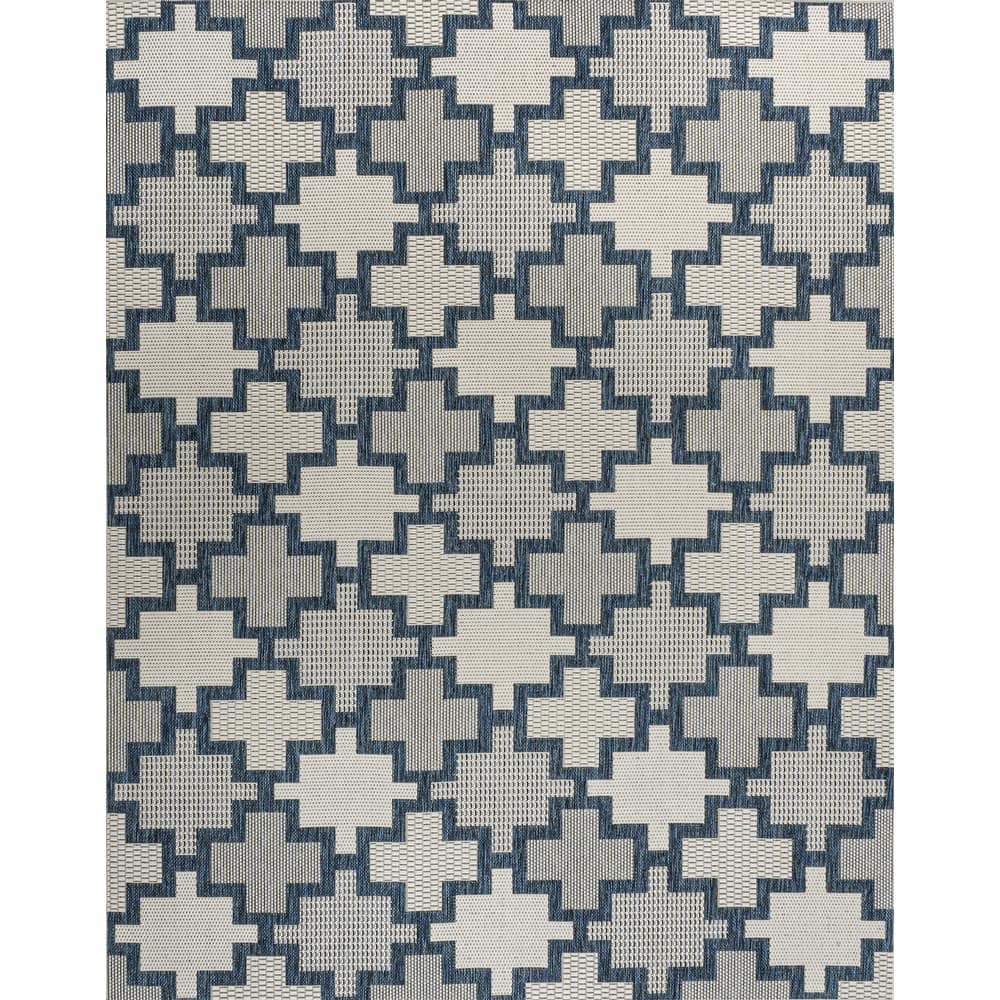 JONATHAN Y Lior Modern Geometric Tile Pattern Salmon/Cream Indoor/Outdoor Area Rug
