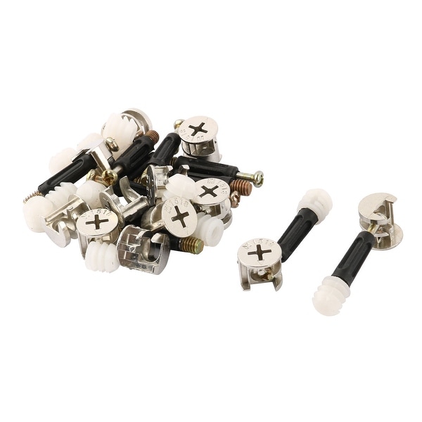 Dinning Room Metal Cupboard Cam Lock Connecting Fitting Dowel Nut Multicolor 12 Sets