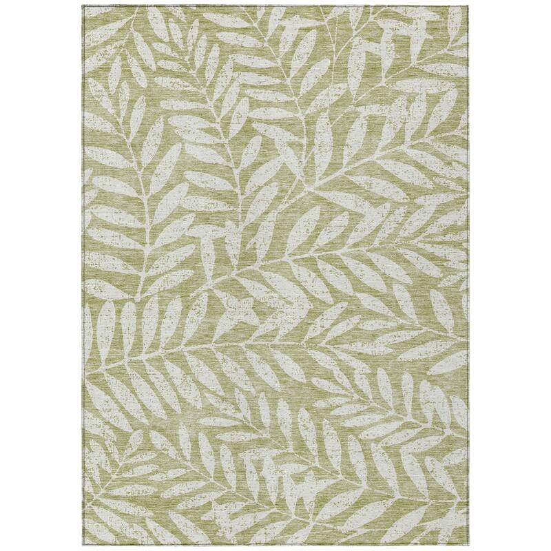 HomeRoots Floral Transitional Rectangle Outdoor Rug