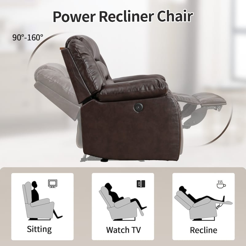 Chenille Power Standard Recliner Chair