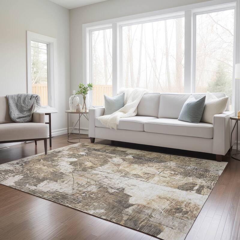 Tane Graceful Floral Weather Resistant Classic Meets Modern Outdoor Rug
