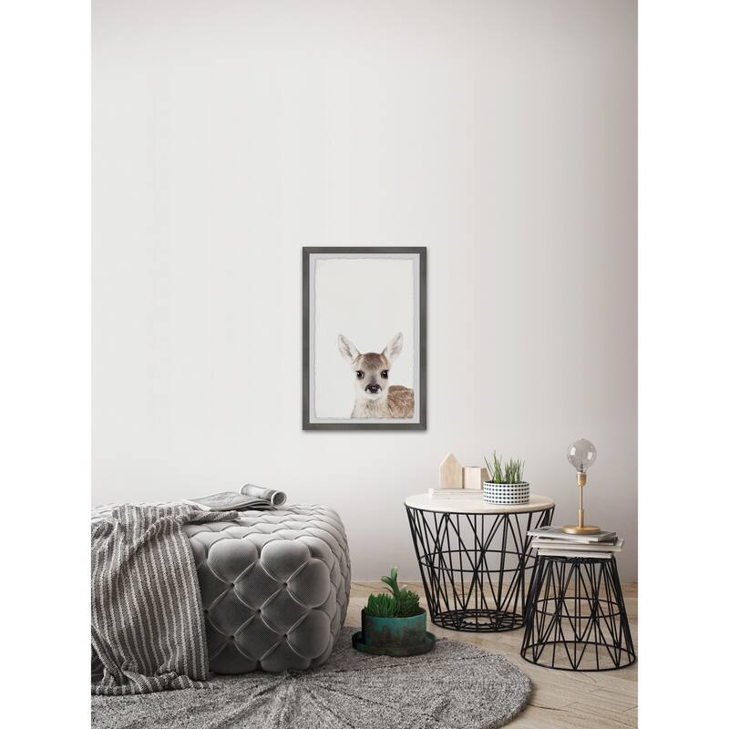 Deer Close-up Framed Wall Art, Elegant Home Touch - Sophisticated Artwork for Refined Décor