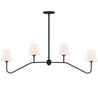 Keenan 4 Light Black Forged Chandelier - 48'' W x 15'' H x 6'' D