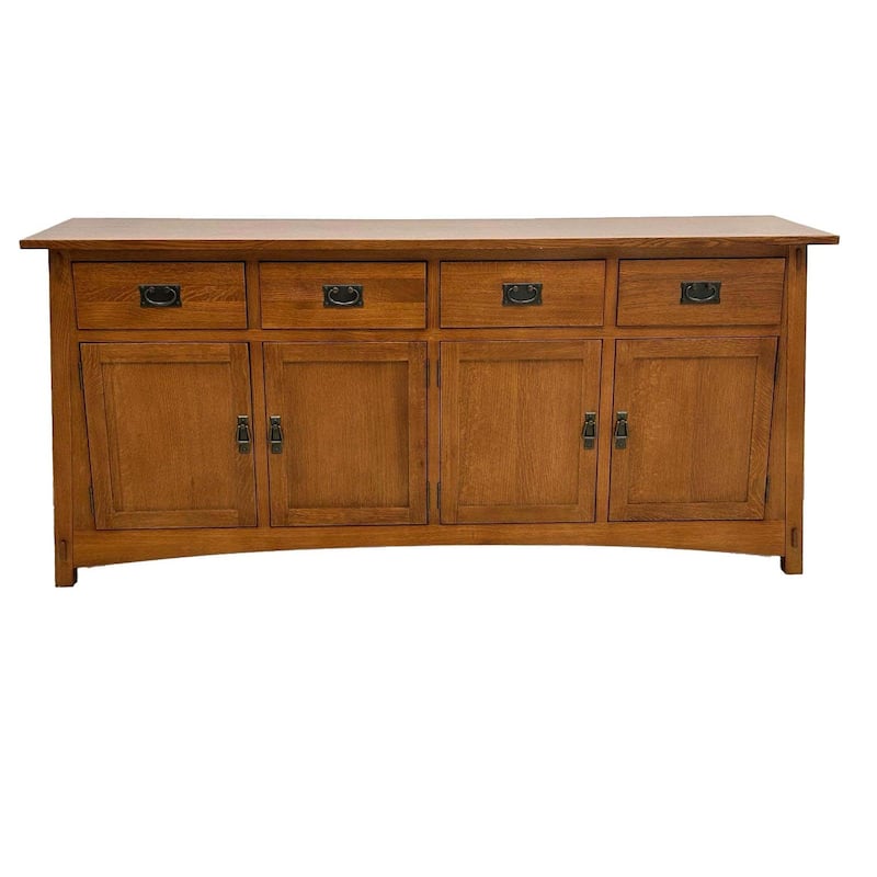 Mission 4 Door 4 Drawer Oak Sideboard
