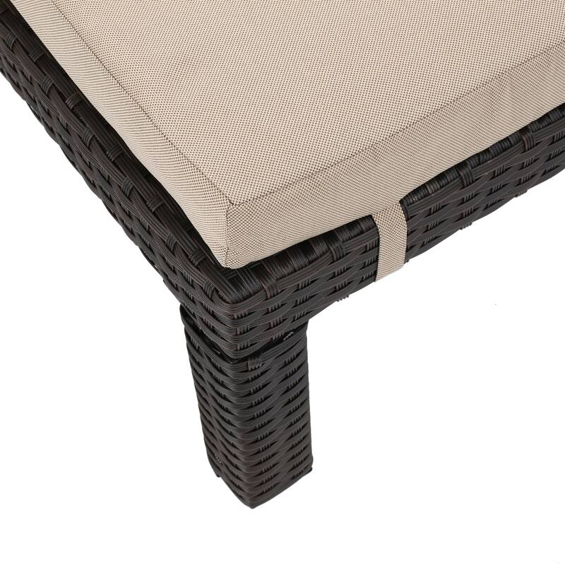 Roomfitters Adjustable Outdoor Wicker Chaise Lounge Chairs with Cushions, Stylish Patio Seating for Sunbathing and Relaxation