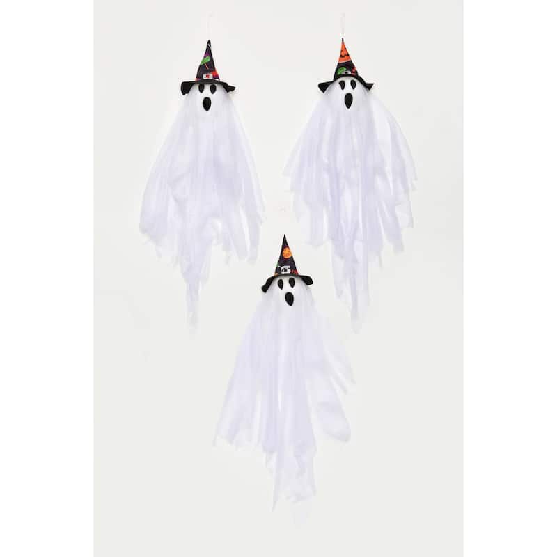 27" Hanging Halloween Ghost, Set of 6