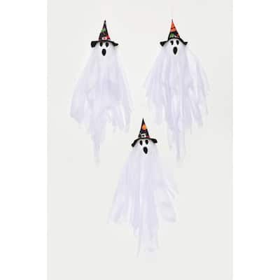 27" Hanging Halloween Ghost, Set of 6
