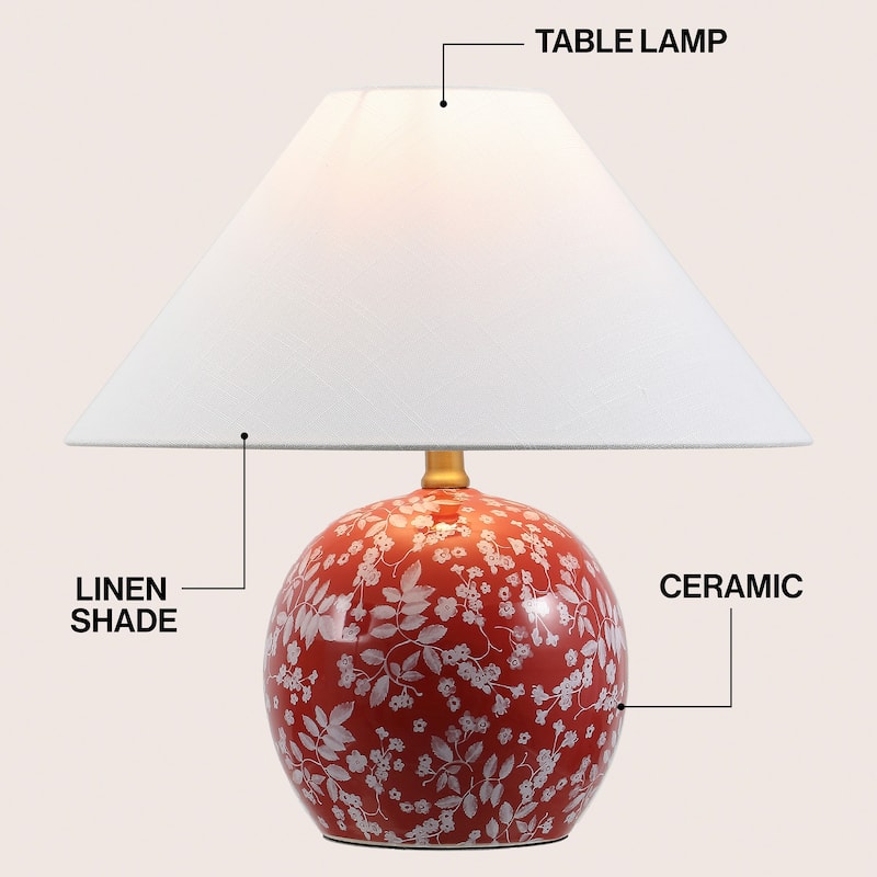 Felice 17.25" Ceramic Globe LED Table Lamp, By JONATHAN Y