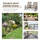 preview thumbnail 15 of 14, Outsunny Steel/Fabric 2-person Outdoor Swing Glider