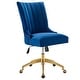 preview thumbnail 47 of 52, Empower Channel Tufted Performance Velvet Office Chair in Gold Teal