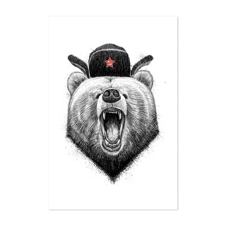Angry Russian Bear Illustrations Animals Humor Art Print/Poster - Bed ...