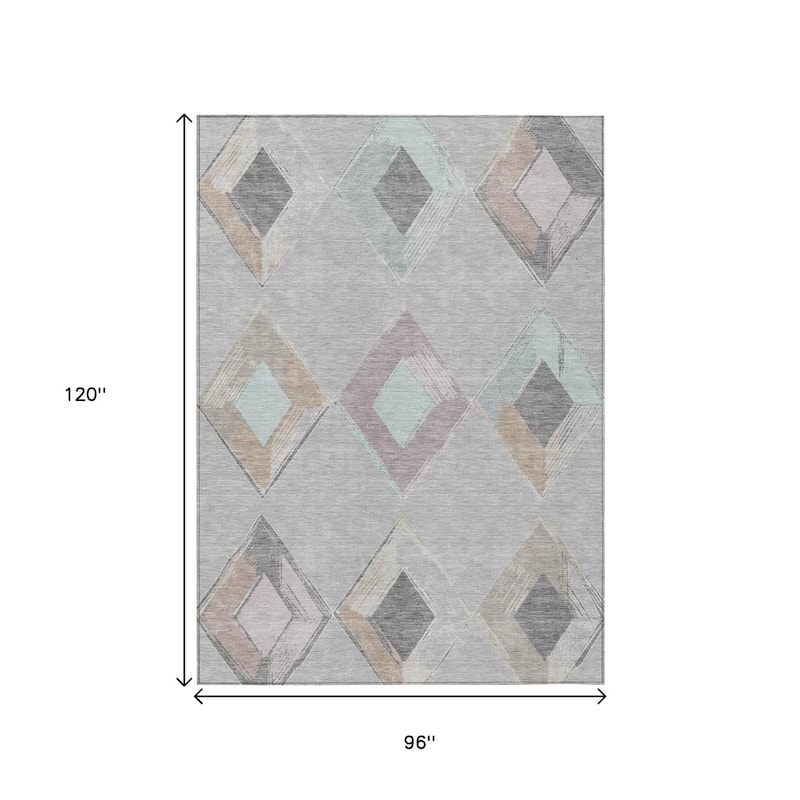 HomeRoots Geometric Transitional Rectangle Outdoor Rug