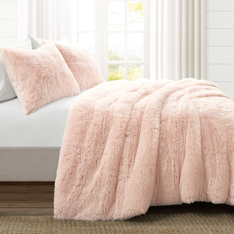 Lush Decor Emma Faux Fur Comforter Set