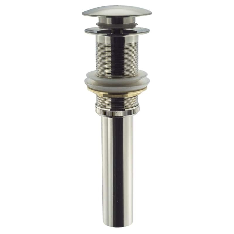 Fine Fixtures Pop-Up Bathroom Sink Drain - Without Overflow - Satin Nickel