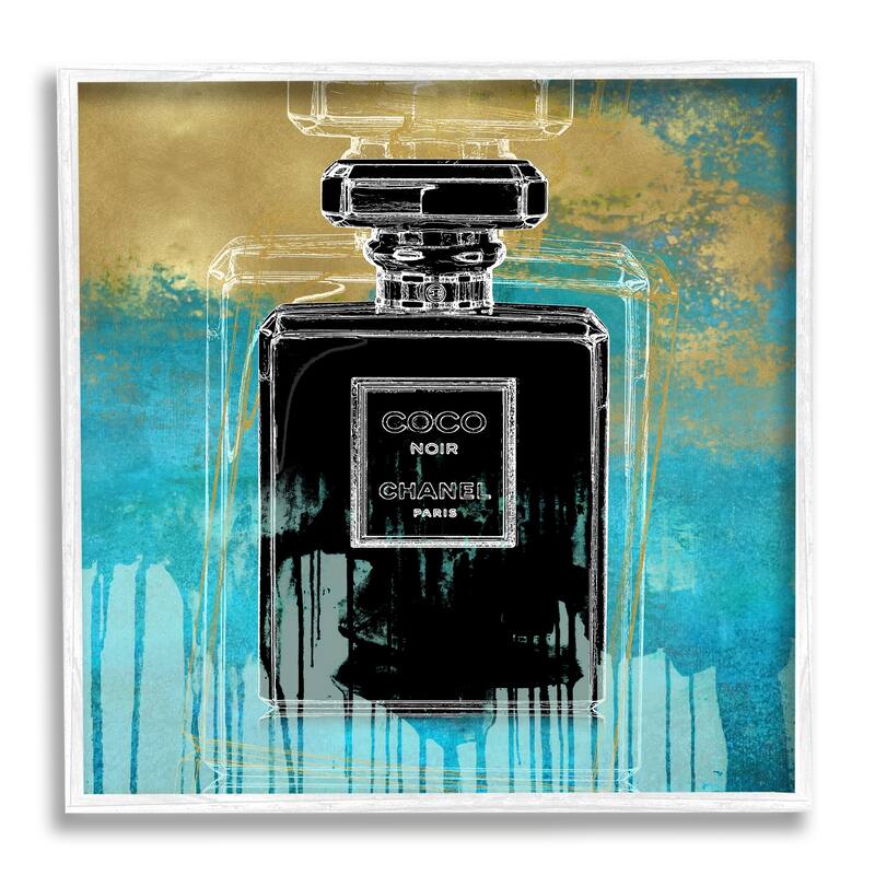 Stupell Modern Glam Perfume Framed Giclee Art Design by Madeline Blake - 17 x 17 - White