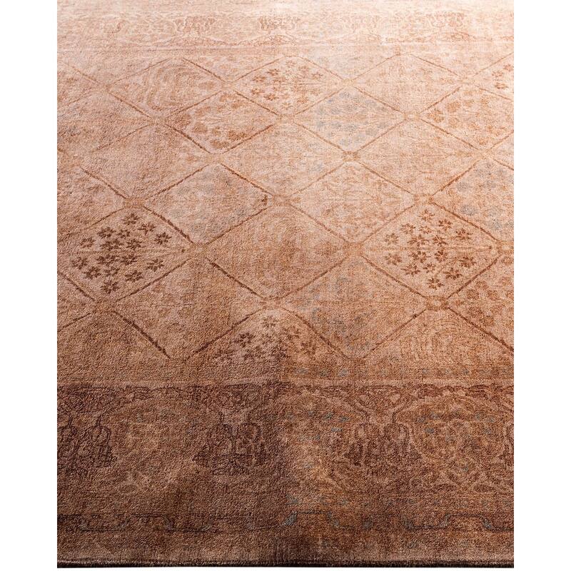 Fine Vibrance One-of-a-Kind Hand-Knotted Area Rug - Beige, 5' 3" x 7' 8" - 5' 3" x 7' 8"