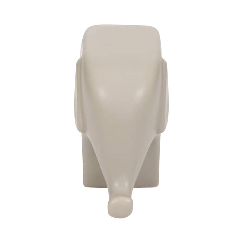 Sagebrook Home Stoneware Ceramic Elephant Figurine - Modern Minimalist Decorative Sculpture for Home and Office Decor