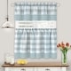 preview thumbnail 5 of 18, Hunter Window Curtain Tier Pair and Valance Set 57x24 - Ice Blue