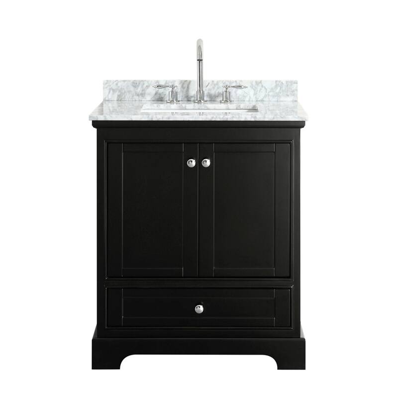 Wyndham Collection Deborah 30" Free Standing Single Vanity Set with