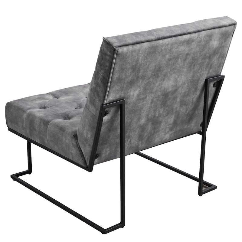 Corvus Savannah Tufted Velvet Upholstered Lounge Accent Chair