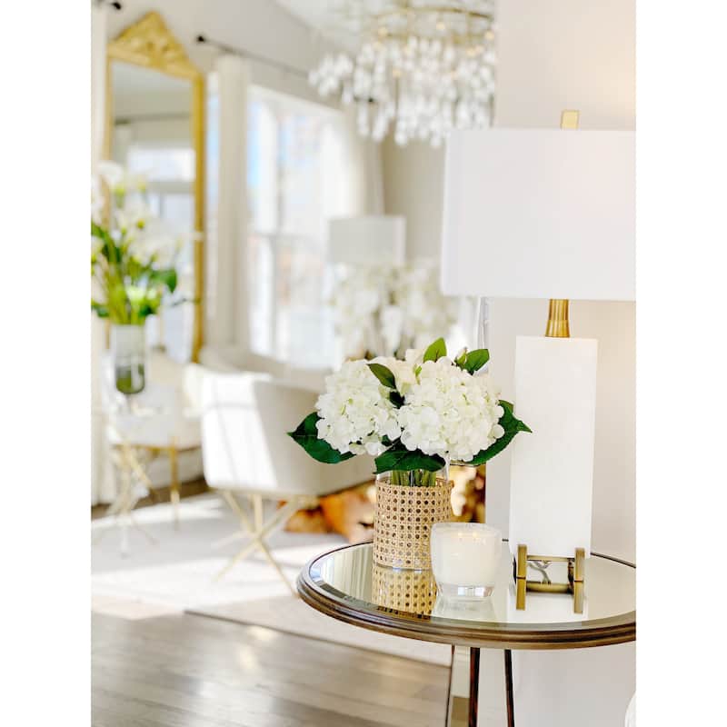 SAFAVIEH Lighting 30-inch Sloane Alabaster LED Table Lamp - 15"x8"x30"