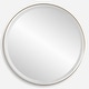 preview thumbnail 1 of 10, Uttermost Crofton Lighted Brass Round Mirror - 32"W x 32"H x 2.13"D