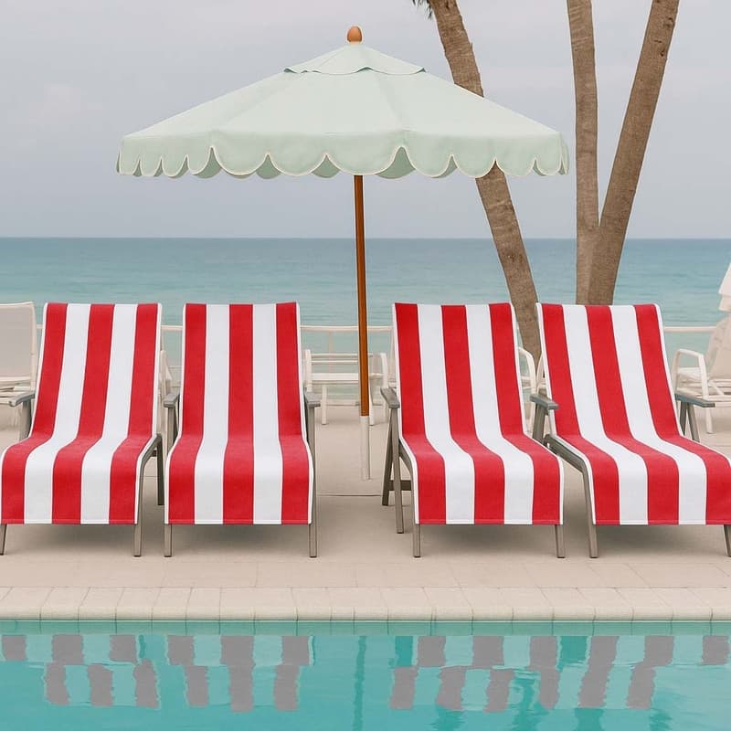 Superior Cabana Cotton Towel/ Chaise Lounge Chair Cover