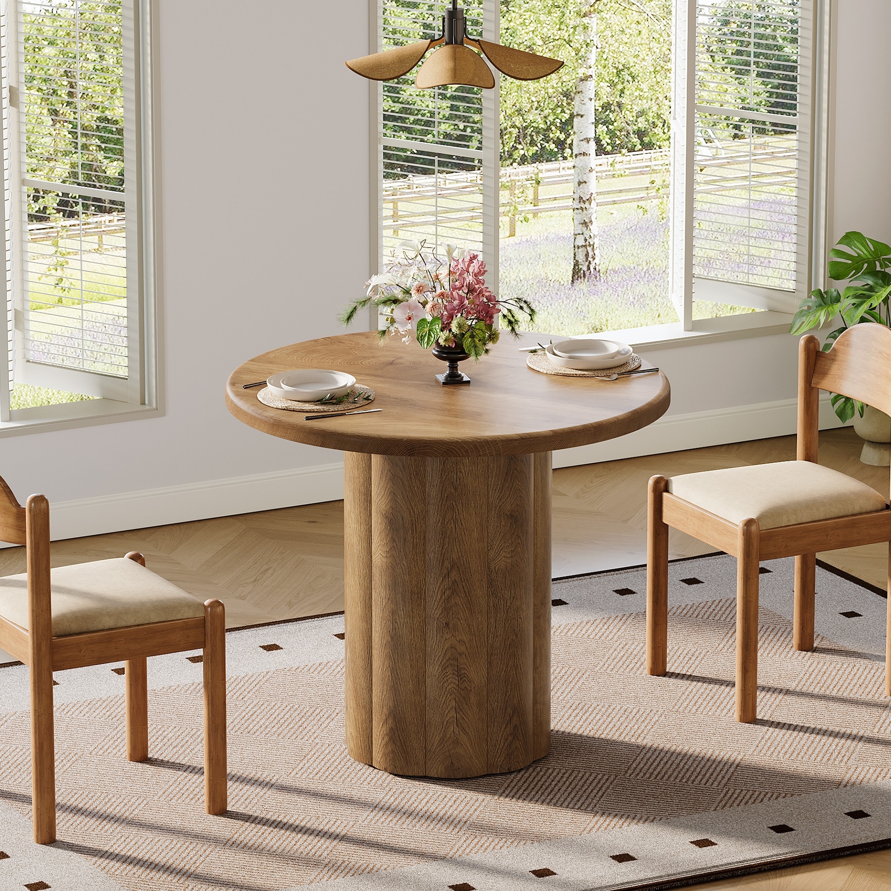 31.5-Inch Small Kitchen Table with Sturdy Base