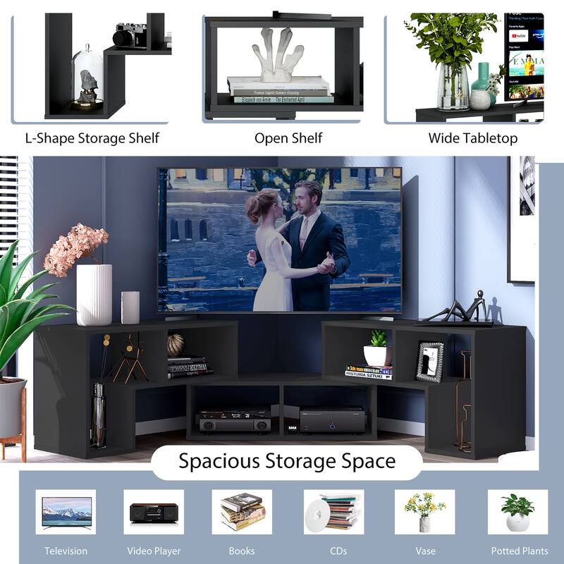 Costway 3 Pcs TV Stand for TV's up To 65'' Console Entertainment