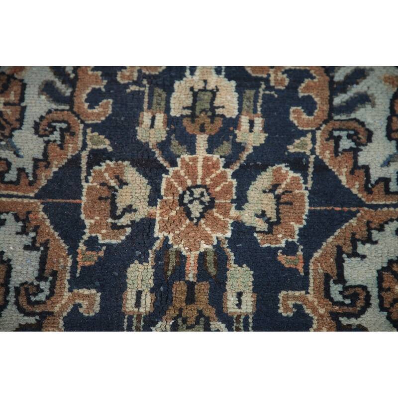 Hand Knotted Oriental 100% Wool Carpet Traditional Floral Coral Hamedan Area Rug - 13' 1'' X 10' 3''