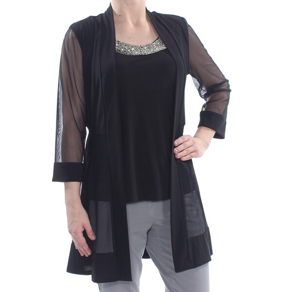 sheer black evening jacket