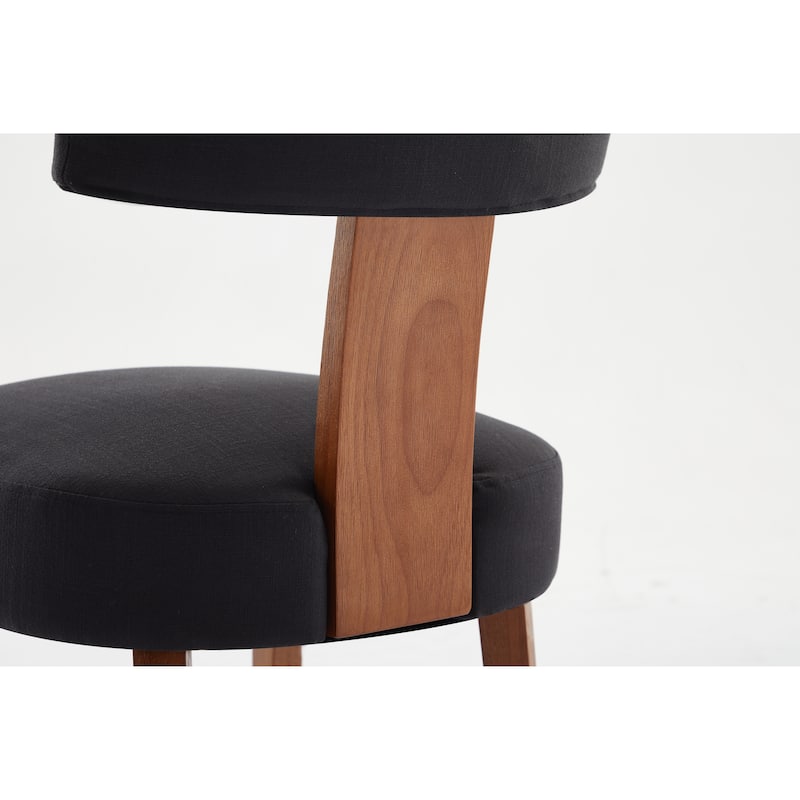 GDFStudio - Mariscat Fabric Wingback Dining Chairs（Set of 2）