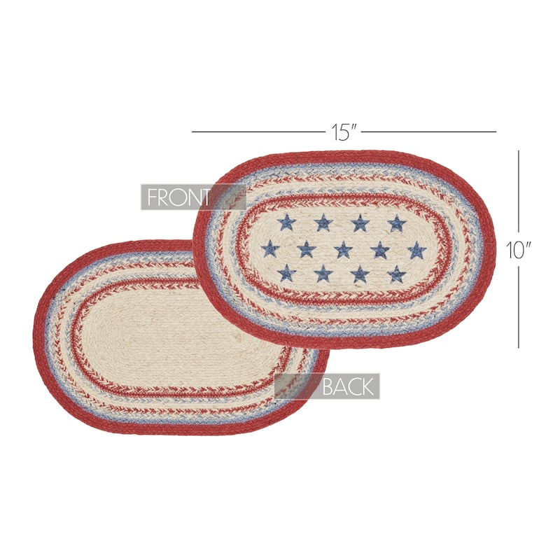 Celebration Jute Oval Placemat 10x15