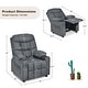 preview thumbnail 29 of 45, Costway Kids Youth Recliner Chair PU Leather w/Cup Holders & Side